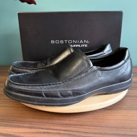 Bostonian Other - Bostonian Jolliet Mens Black Leather Loafers Size 13 M Duralite